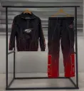 Wind Breaker Jacket and Pant with Reflector Piping