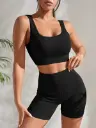 Women's Fitness Set / Yoga Bra & Biker Shorts