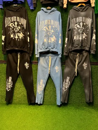 Sundried Cotton Sweat Suits / Flare Pants & Hoodie