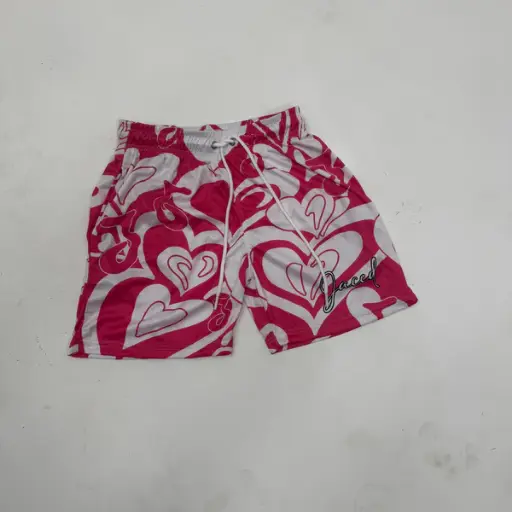 Small Hole Mesh Shorts With Sublimation Print